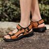 Summer New Men's Leather Sandals Lightweight and Comfortable Beach Shoes Retro Extra Large Outdoor Leisure Sports Sandals