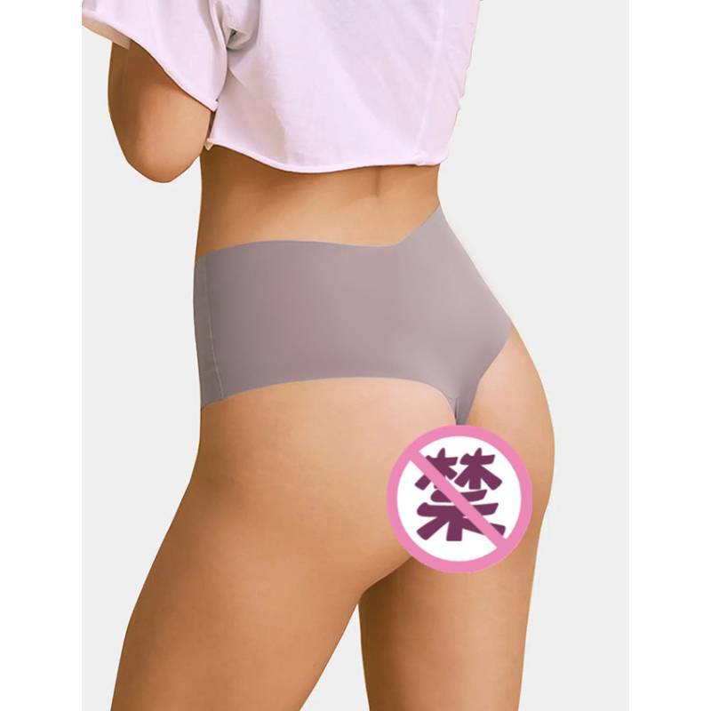 

Temu бесшовное женское нижнее белье с высокой талией из ледяного шелка T-word брюки большие размеры для женщин 2XL(INTL.XL)