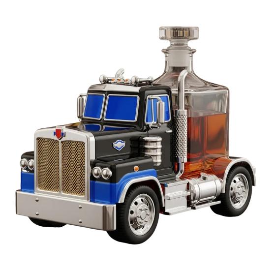 

Графин для виски Yousheng Truck Уникальный стеклянный графин для виски, бурбона, текилы, ликера. Подарок для дальнобойщиков, любителей бурбона I