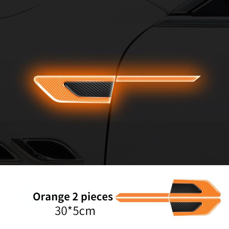 

2 шт./компл. автомобильная светоотражающая лента для безопасности грузовика, защитная лента для двери автомобиля, полосы для предотвращения столкновений, безопасный отражатель жёлтый