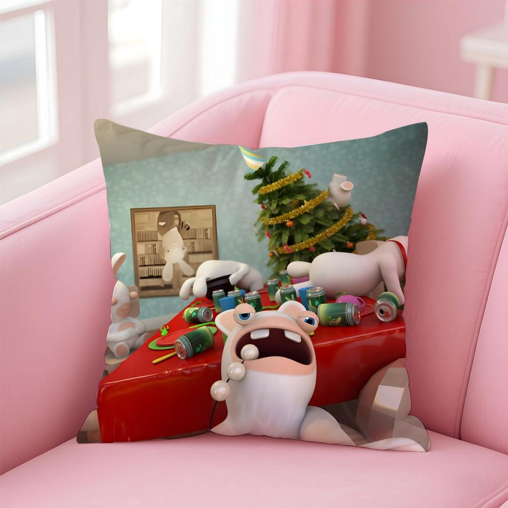 R-Rabbids I-Invasion Cushion Cover Home & Car Multi-Scene Pillow Cover - Reversible, Soft & Durable for Daily Use
