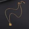 Peace Dove Pigeon Pendant Necklace Women Stainless Steel Gold Neck Chain Cute Bird Jewelry Birthday Gift