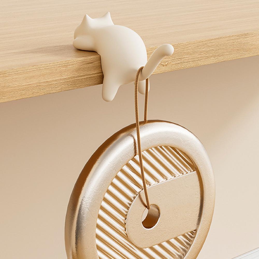 Cute Cat Bag Hook Portable Table Hook Handbag Backpack Organizer Holder for Home Office Desk Side Decor Travel Bag Hanger