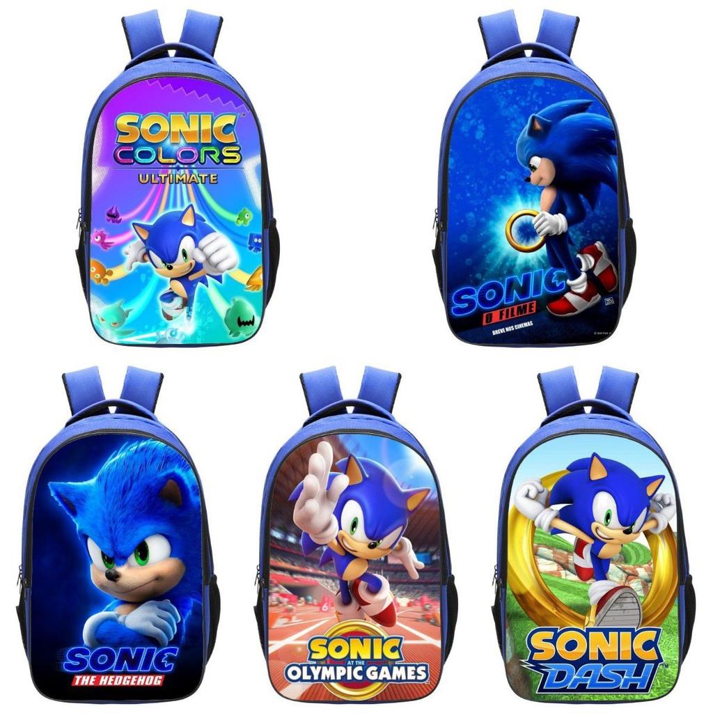 Sonic The Hedgehog 2 Children's Backpack For School Travel Colorful Artwork Unisex Design