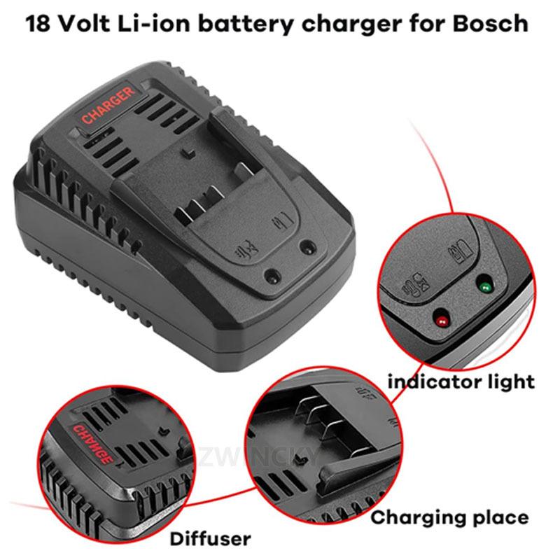Akkuladegerät Für BOSCH 14,4V 18V Li-Ionen-Akku Schnellladung BAT609 BAT609G BAT618 BAT618G AL1860CV 1,6A 3A Strom