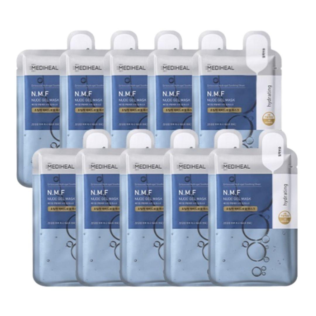 MEDIHEAL N.M.F Nude Gel Mask Deep Hydration & Moisturizing Hydrogel Facial Mask 30ml x 10 Sheets