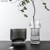 Simple Transparent Glass Striped Vase Bedroom Flower Arrangement Container Household Hydroponic Vase Wedding Art Home Decoration