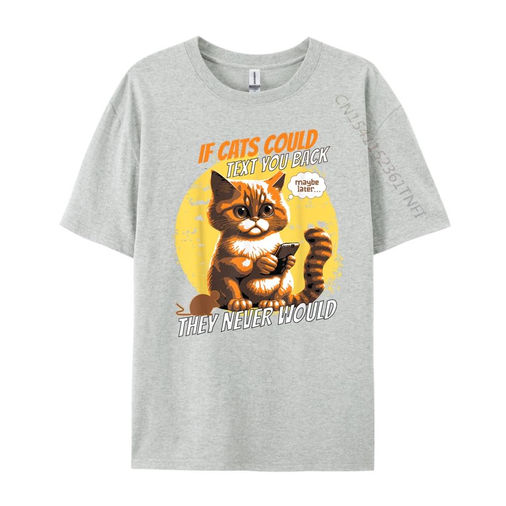 Katzen Telefon Katzen Lol Person Humor Wenn Katzen Texten könnten Handy Grafik T-Shirt Herrenbekleidung 2024 Cinco de Mayo