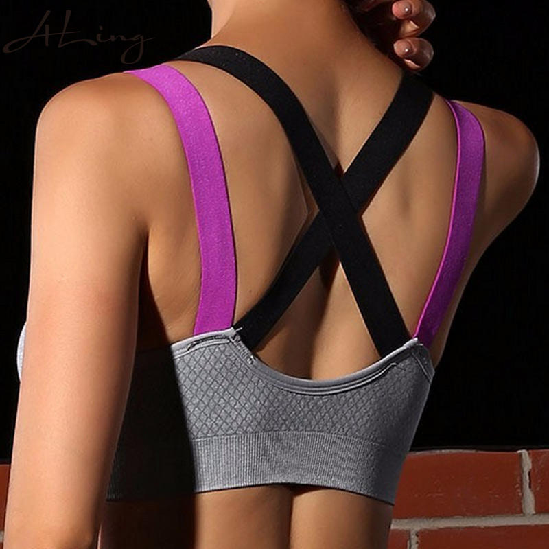 Reggiseno sportivo da donna Push Up Crop Top Allenamento femminile Fitness Palestra Reggiseno Top Running Yoga Reggiseno Abbigliamento sportivo atletico