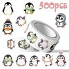 500Pcs/Roll Q Funny Penguins Series 02 Kids Rewards Stickers - DIY Scrapbooks Album Decor Sealing Label Decals