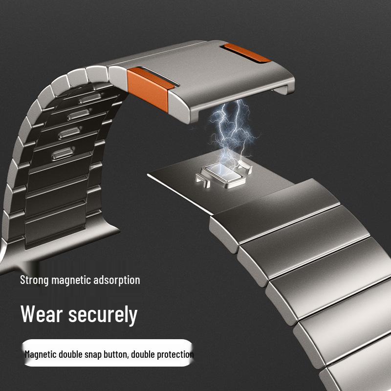 Apple Watch Band Series 11: One-Bead Removable Magnetic Steel Band for Ultra3