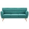 3 Seater Fabric Sofa 172 X 70 X 82 Cm Green