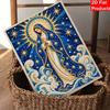 DIY 3D Pearl Diamond Painting Art Set Virgin Mary Blue Robe Stars Home Decor Art Set Wall Art