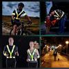 High Visibility Night Running Vest Adjustable Sports Vest  for  Night Warning Work Fishing