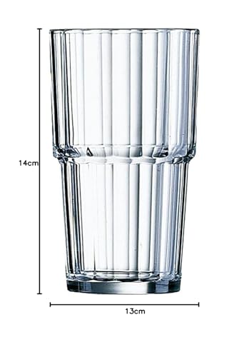 Arcoroc Alc International Norbeige Tumbler 61698, Fully Tempered Soda Glass, France (Pack of 6) RNL01320