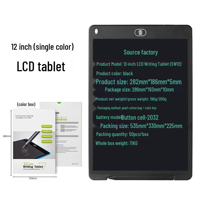 LCD Writing Tablet - 12"/10"/8.5"/4.4" Handwriting & Drawing Board for Kids