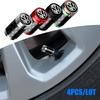 VW Car Styling 4Pc Auto Tire Carbon Fiber Metal Valve Caps Badge For VW R Polo Passat Rline Golf Tiguan Jetta GTI Touran
