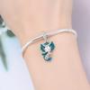 Copper Blue Little Dragon Animal Beads Original Pendants Bracelet Charm Jewelry Party Diy Trendy Gifts