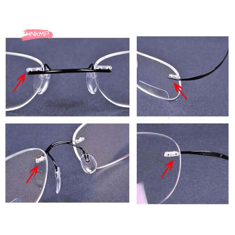 100 Stück Randlose Brillen Doppelgummi-Stopfen Verschluss Schnalle 7mm/2.2mm Länge Korrektionsbrillenzubehör Ausrüstung