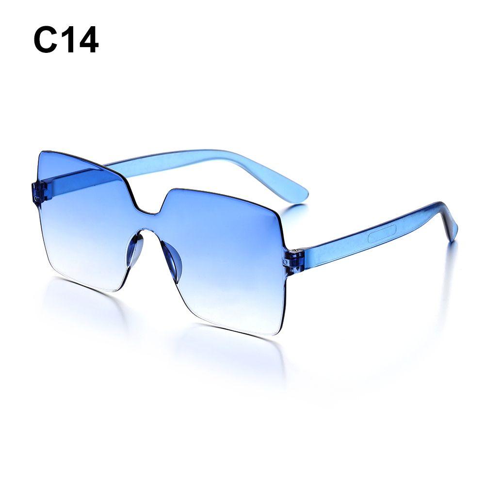 Costume Transparent Candy Color Sunglasses for Women Glasses Rimless Square Sunglasses High Quality High Quality