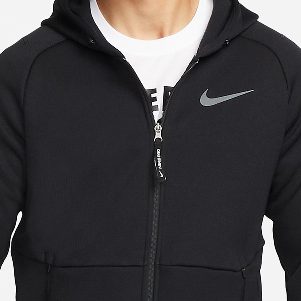 Nike Fleece-Lined Warm Training Hooded Jacket With Logo Men Outerwear Black DD2125-010