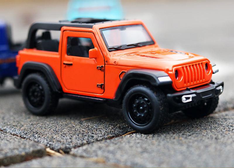 1:36 Jeep Metal Car Alloy Model Off-Road Three Doors Pull Back Boy Gifts Cross-border Wholesale
