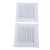2PCS Air Vent Cover White Color Aluminum Mesh Square Shape Ventilation Register Cover for Attic Garage Ceiling