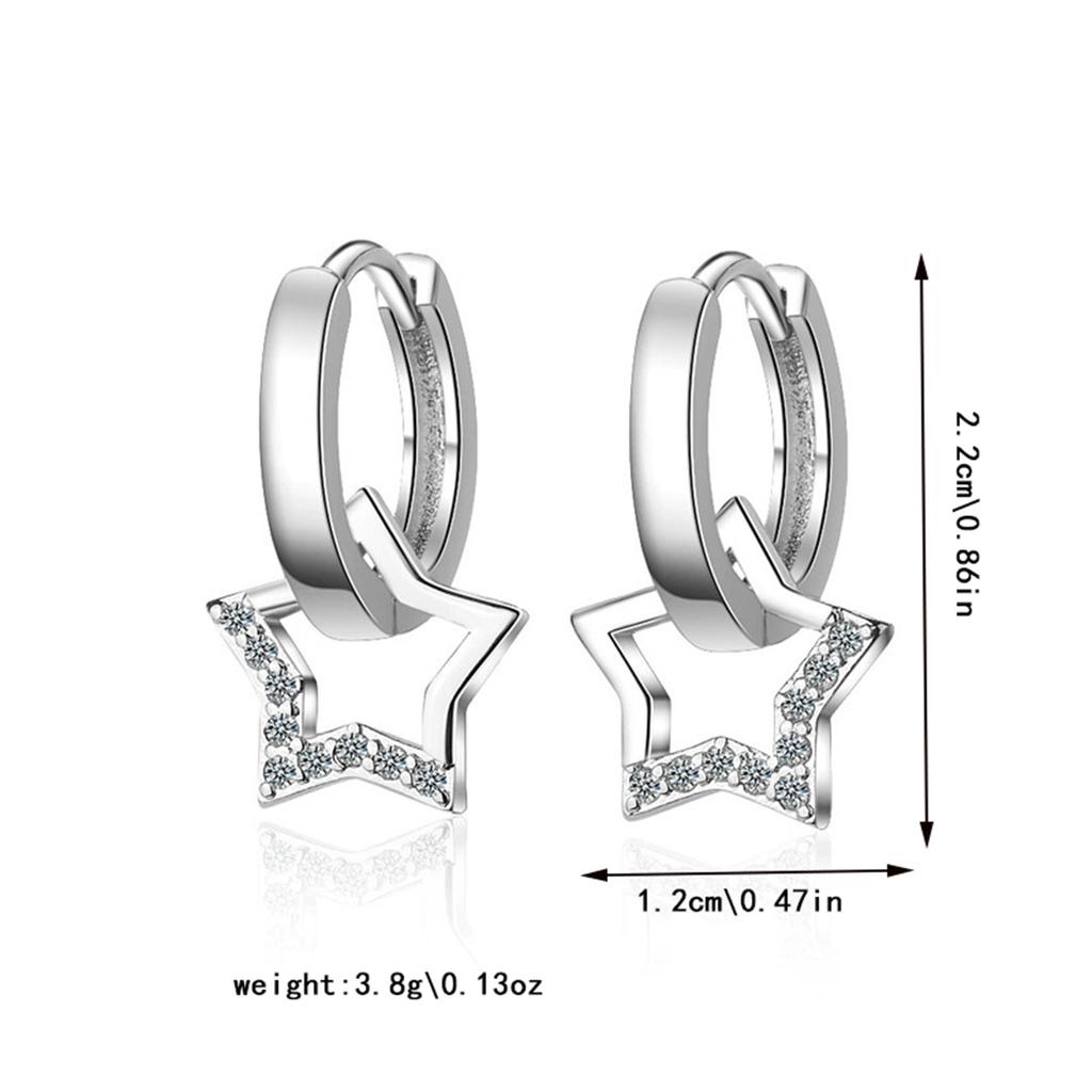 Hollow Pentagram Earrings Alloy Drop Earrings Fashionable Female Jewelry For Daily And Party Occasions Perfect Gift During Velentines Day