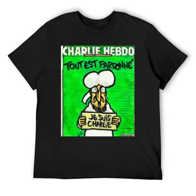 Tribute an Charlie Hebdo T-Shirt Übergroße T-Shirts Anime-Sachen Vintage Anime-Shirt Schwergewichtige T-Shirts für Männer