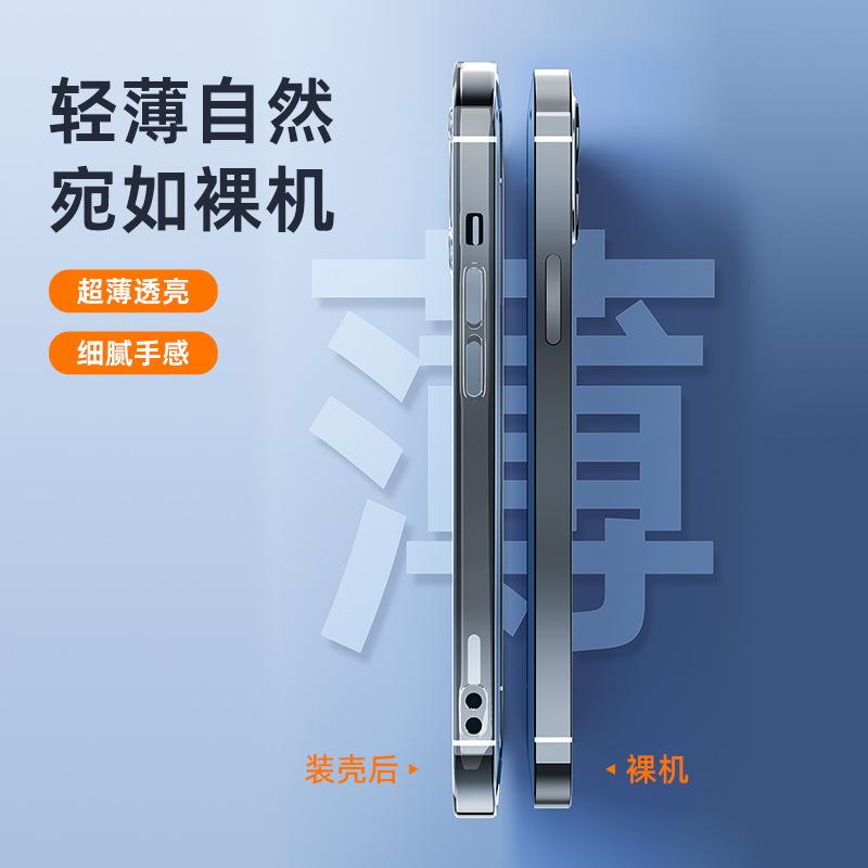 Transparent TPU Case for iPhone 14 Pro Max - Soft Full Package Protective Cover, Anti-Fall, Apple 15 Mobile Phone.