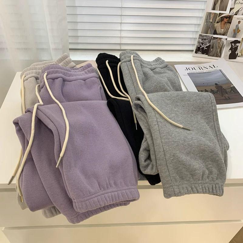 Women's Plus Size Fleece-Lined Casual Harem Sweatpants - Autumn/Winter 2025, Warm & Slimming.