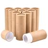 WANDIC Kraft Paperboard Round Kraft Paper Containers for and Gift 10 Pieces Tubes, Tea, Coffee, Packaging, 20ml,
