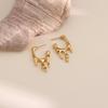 18k Gold-Plated Titanium Steel Geometric Stud Earrings for Women