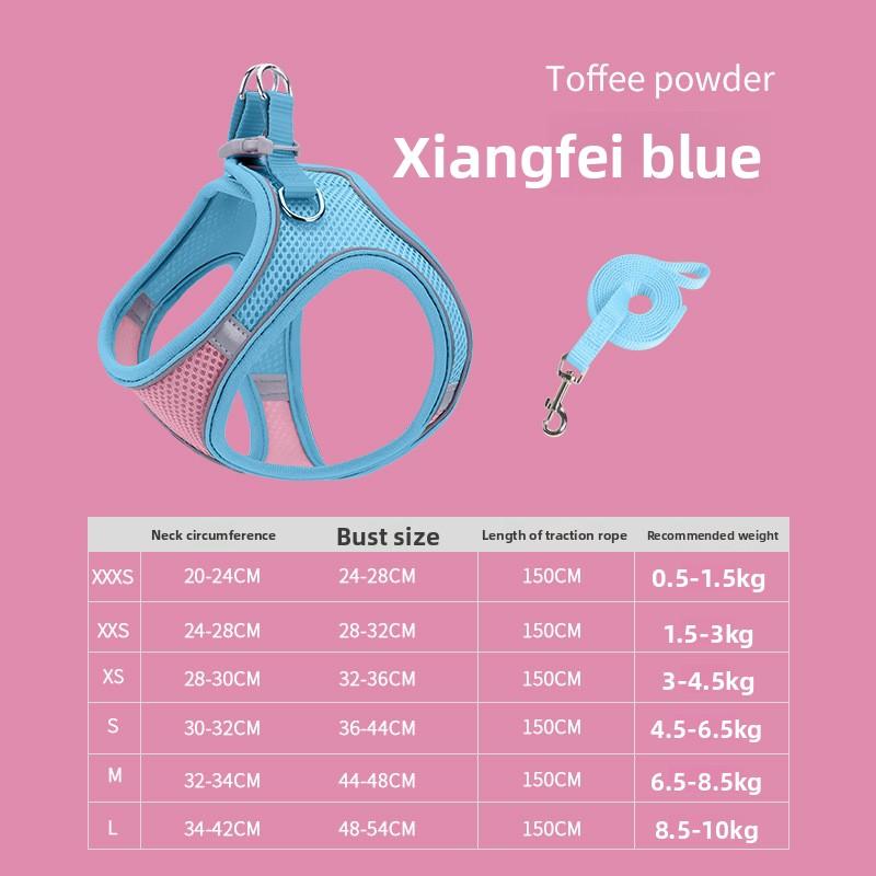 Pet Leash, Vest Breathable Dog Shoulder Strap, Reflective Dog Leash, Cat Leash