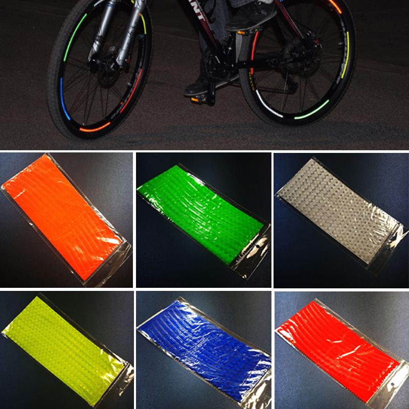 8Colors Cars Stickers Reflective Wheel Tape Reflective Film Reflective