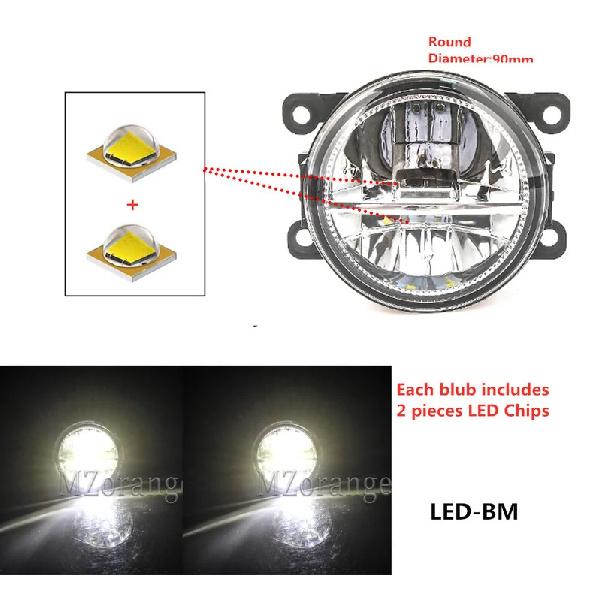 LED Fog Lights For Ford Focus 3 2012 2013 2014 Chrome Headlight Foglight Cover Grill Fog Lamp Frames Wire Harness Object Tool
