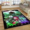 Splatoon3 PC-Gamer-Cartoon-Spielteppich für Schlafzimmer, Wohnzimmer, Heimsofa-Dekoration, Kinderspiel, große Dekor-Bodenmatte, Geschenk