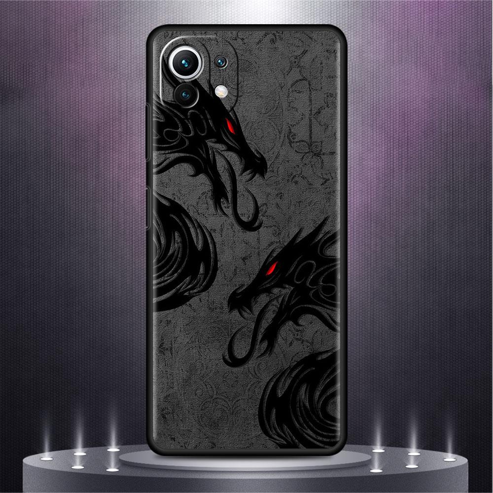 Hülle für Xiaomi Mi Poco X3 X4 NFC M3 Mi 11 11T 10 T 9T 12 9 10T Lite Silikon Rückseite Handyhülle Mode Chinesisch Vintage Drache