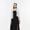 Lace Headscarf Veil Cape Scarf 70x150cm Women's Classic Shawl Soft Breathable Hollowed Out Solid Color Headband Shawl