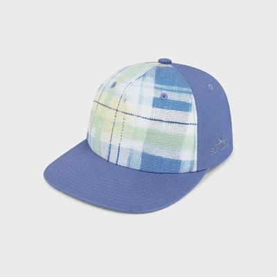Plaid Trucker Cap Blue