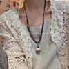 National Style Retro Literary Style National Style Cotton and Linen Ceramic Necklace