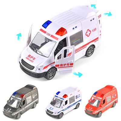 כבאית בית חולים הצלה אמבולנס רכב משטרה ABS מכוניות דגם עמיד בפני נפילות דלת פתוחה מכונית צעצועים לילדים בנים מתנות