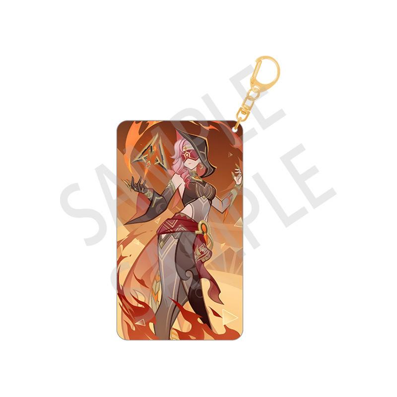 Anime Game YUAN SHEN Keychain Cartoon Acrylic Figure Alhaitham Yelan Keychains Accessories Cute Bag Pendant Key Ring Fans Gifts