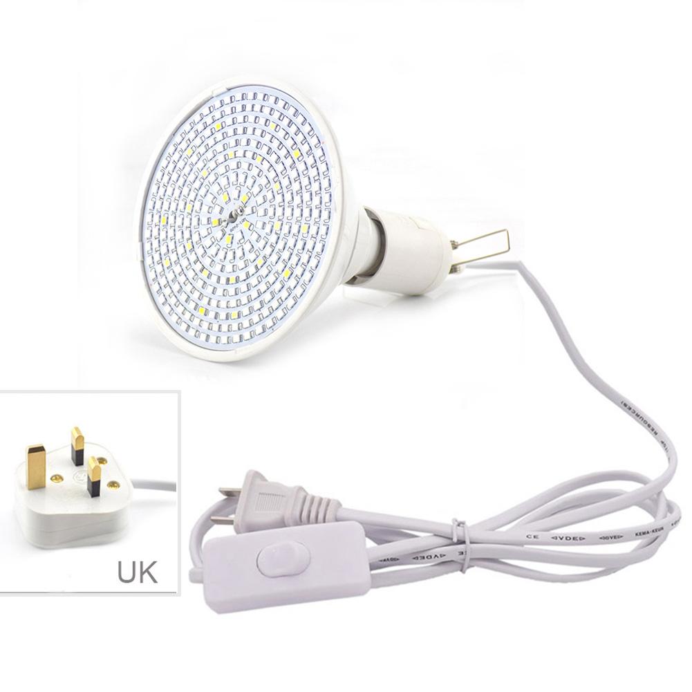 Full Spectrum 290 LED Plant Grow Light Bulbs Lamp E27 AC Power Cable Hydroponics Green House Indoor Flower Vegetable Lighting