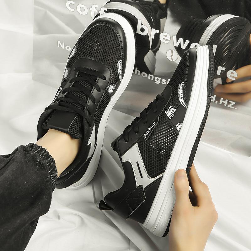 New Men'S Spring And Summer Breathable Flat Sneakers, Comfortable Loafers, Casual Sports Shoes, Large Size 47