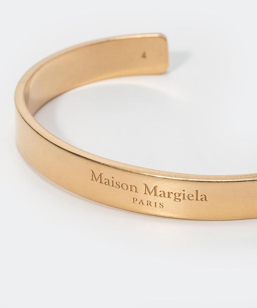 Maison Margiela Bangle SM1UY0066 SV0158 Logo Yellow Gold Plating Burattato Brand 5 Women's Size [Used]