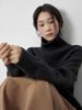 2025 Women's European Style High Neck Wool Sweater - Loose, Thick, and Cozy for Winter