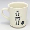 Mino Ware Daruma and Shoebill Mug, White K13302