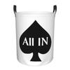 Poker All IN Design For Poker Players Dirty Laundry Baskets Foldable Large Waterproof Clothes Storage Basket For Home Children's