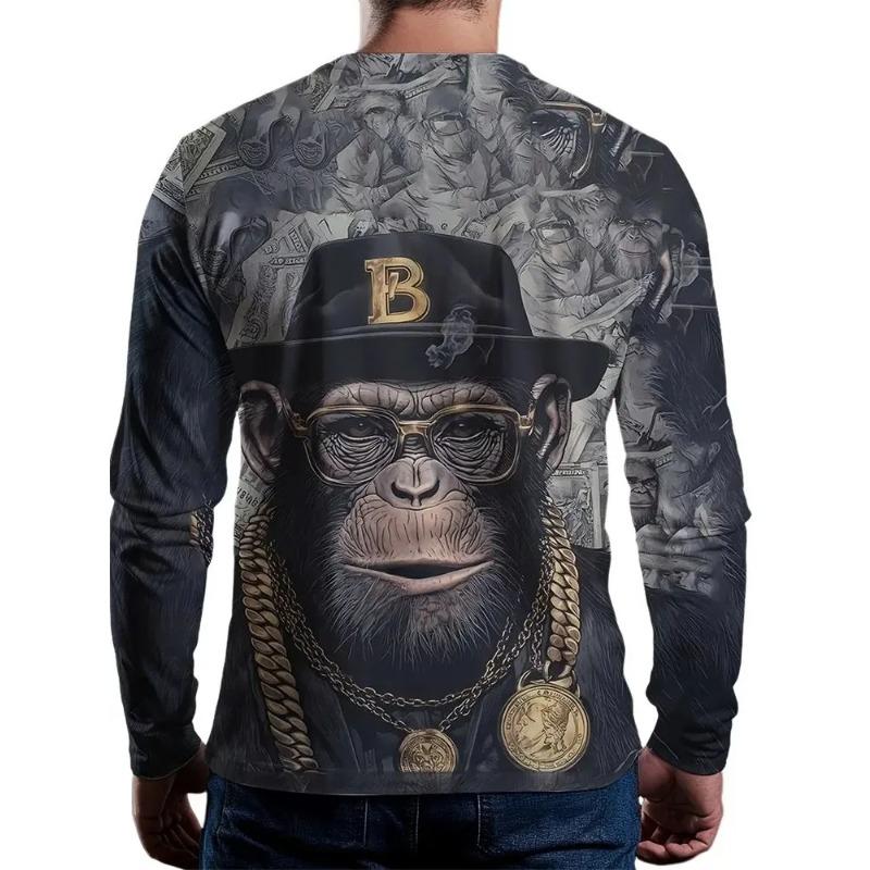 3D Men's T-shirt Animal Pattern T-shirt Summer Street Round Neck Top Oversized T-shirt